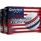 Taylor Made Tour Response Stripe USA Golf Balls - Double Dozen