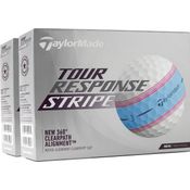 Taylor Made Tour Response Stripe Blue/Pink Golf Balls - Double Dozen