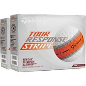 Taylor Made Tour Response Stripe Orange Golf Balls - Double Dozen