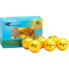 Chromax Gold Metallic Gold M5 AlignXL Golf Balls - 6-Pack