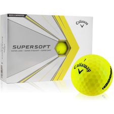 Callaway Golf 2021 Supersoft Yellow Monogram Golf Balls - 2021 Model