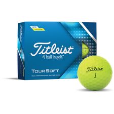 Titleist 2022 Tour Soft Yellow Monogram Golf Balls
