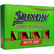 Srixon Soft Feel 13 Brite Red Monogram Golf Balls