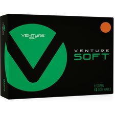 Venture Golf Soft Matte Orange Monogram Golf Balls