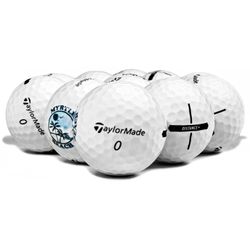 TaylorMade Distance+ Logo Overrun Golf Balls - White