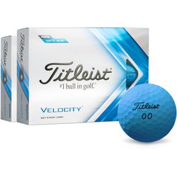 Titleist 2022 Velocity Matte Blue Golf Balls - Double Dozen