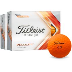 Titleist 2022 Velocity Matte Orange Golf Balls - Double Dozen