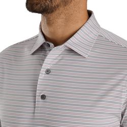 FootJoy Previous Season Apparel Style Multi Stripe Lisle Self Collar Polo