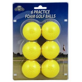 Yellow Foam 6 pc. Practice Balls