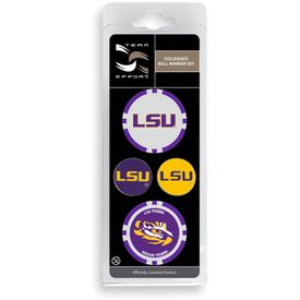 Collegiate Set of 4 Ball Markers - LSU Tigers