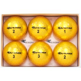 Gold Metallic Gold M5 Golf Balls - 6-Pack