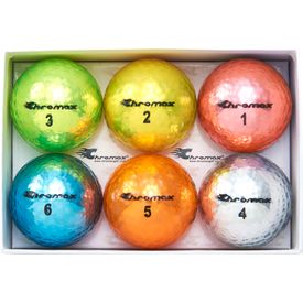 Multi-Color Metallic Mixed Color M5 Golf Balls - 6-Pack