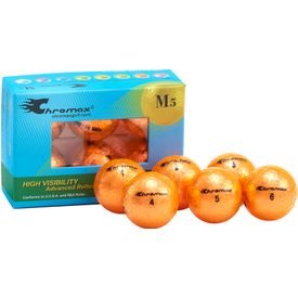 Metallic Neon Orange M5 Golf Balls - 6-Pack