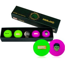 Green and Purple Vivid Golf Ball Gift Set - Marvel Hulk