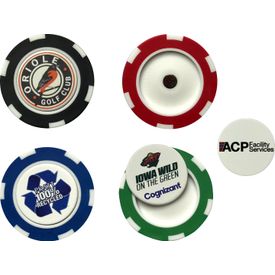 Poker Chip with Removable Ball Marker
