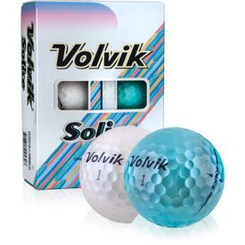 Blue-White Solice Golf Balls - 6 Pack