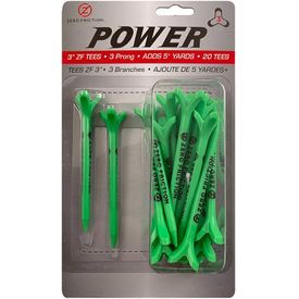 Power 3-Prong 3 Inch Tees - 20 Pack
