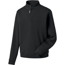 Drop Needle Half-Zip Pullover with Gathered Waist
