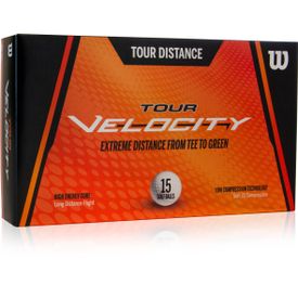 White Tour Velocity Distance Golf Balls - 15 Pack