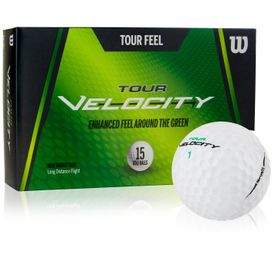 White Tour Velocity Feel Golf Balls - 15 Pack