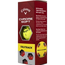 Chrome Soft TruTrack Yellow Golf Balls - 2024 Model
