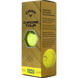 Chrome Tour Triple Track Yellow Golf Balls - 2024 Model