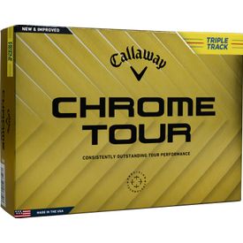 Chrome Tour Triple Track Yellow Golf Balls - 2024 Model