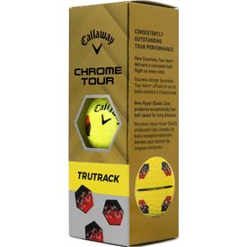 Chrome Tour TruTrack Yellow Golf Balls - 2024 Model