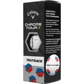 Chrome Tour X Blue/Red TruTrack Golf Balls - 2024 Model