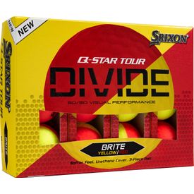 Q-Star Tour Divide 2 Yellow/Red Golf Balls - 2024 Model