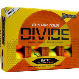 Q-Star Tour Divide 2 Yellow/Orange Golf Balls - 2024 Model