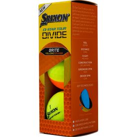 Q-Star Tour Divide 2 Yellow/Orange Golf Balls - 2024 Model