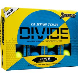 Q-Star Tour Divide 2 Yellow/Blue Golf Balls - 2024 Model