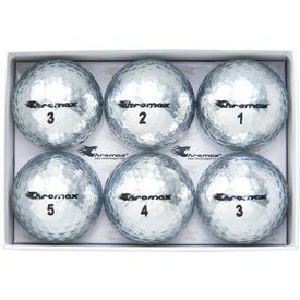 Metallic Silver M5 Golf Balls - 6-Pack