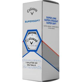 Supersoft Splatter 360 Blue Golf Balls - 2024 Model