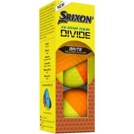 Q-Star Tour Divide 2 Yellow/Orange Golf Balls - Buy 2 DZ Get 1 DZ Free