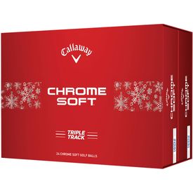 Chrome Soft Triple Track Holiday Double Dozen Custom Logo Golf Balls