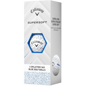 Supersoft Splatter Blue Golf Balls - 2025 Model