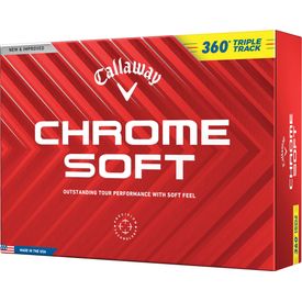 Chrome Soft 360 Triple Track Yellow Golf Balls - Buy 3 DZ Get 1 DZ Free