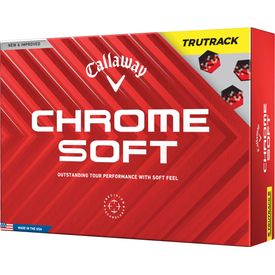 Chrome Soft TruTrack Yellow Golf Balls - Buy 3 DZ Get 1 DZ Free