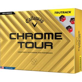 Chrome Tour TruTrack Yellow Golf Balls - Buy 3 DZ Get 1 DZ Free