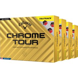 Chrome Tour TruTrack Yellow Golf Balls - Buy 3 DZ Get 1 DZ Free