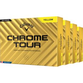 Chrome Tour Yellow Golf Balls - Buy 3 DZ Get 1 DZ Free