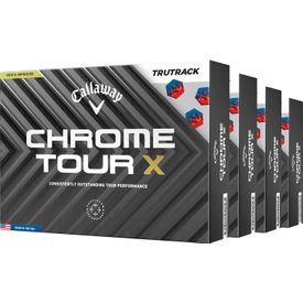 Chrome Tour X Blue/Red TruTrack Golf Balls - Buy 3 DZ Get 1 DZ Free