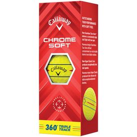 Chrome Soft 360 Triple Track Stripe Yellow Golf Balls - 2025 Model