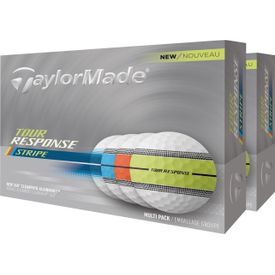Tour Response Stripe Neon Multi Color Golf Balls - Double Dozen - 2025 Model