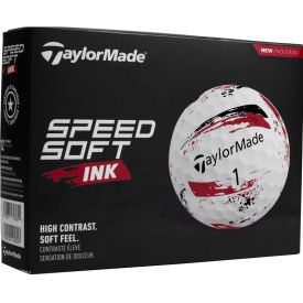 SpeedSoft Ink Red Golf Balls - Double Dozen