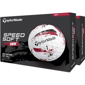 SpeedSoft Ink Red Golf Balls - Double Dozen