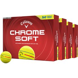 Chrome Soft 360 Triple Track Yellow Golf Balls - Buy 3 DZ Get 1 DZ Free - 2026 Model