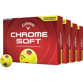 Chrome Soft TruTrack Yellow Golf Balls - Buy 3 DZ Get 1 DZ Free - 2026 Model